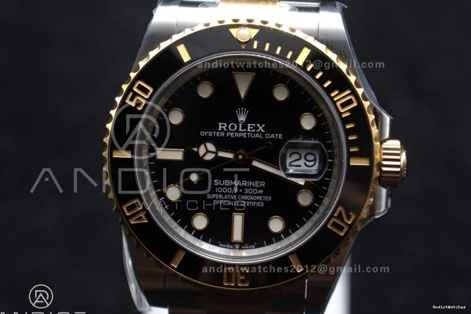 Submariner Ceramic Unique LN Steel YG VR 1135 Black SS Edition Best 1:1 Clean 904L 126613 0418